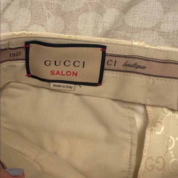 GUCCI Pleated Cotton-Blend Jacquard Straight-Leg Pants - Picture 12 of 15